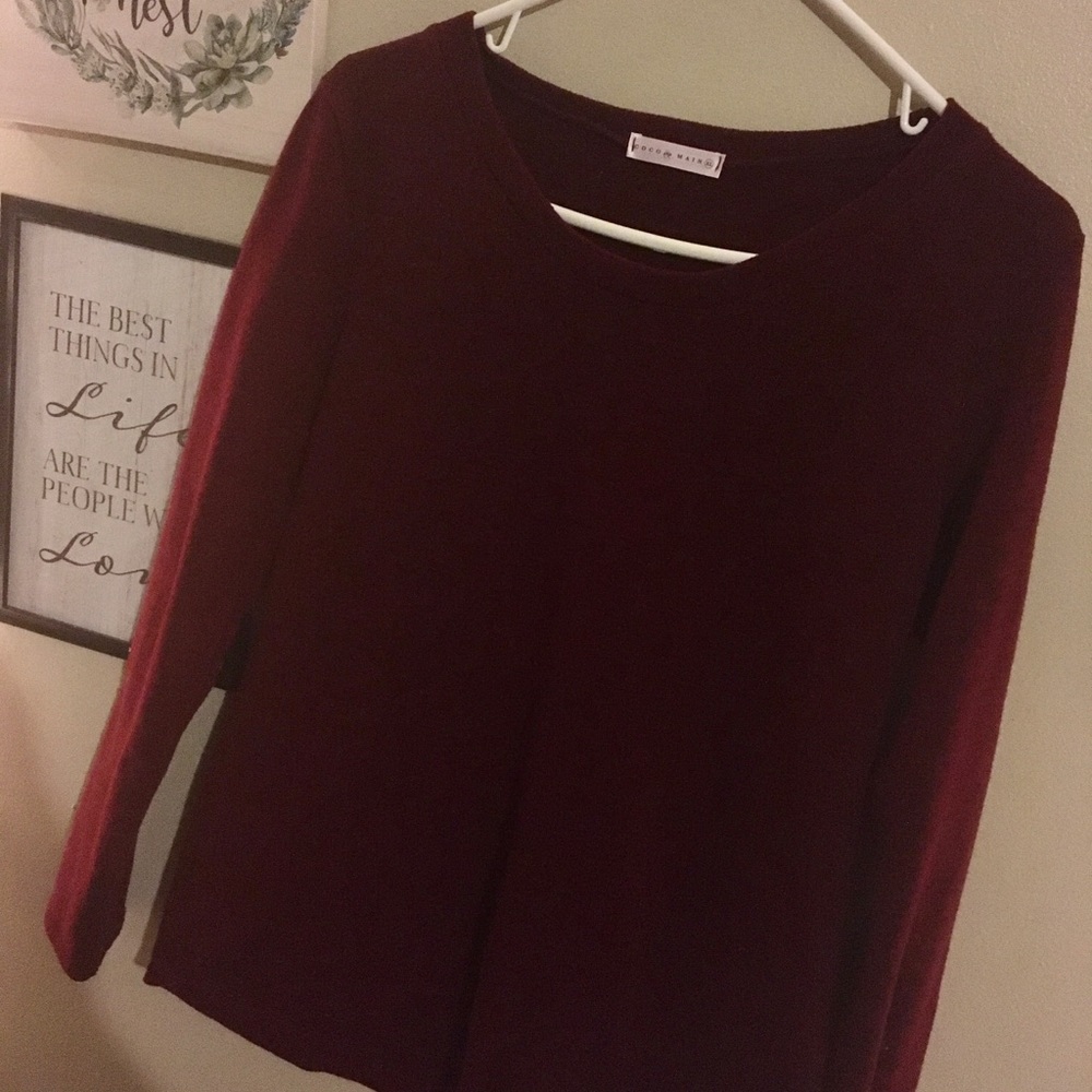 Long sleeve burgundy